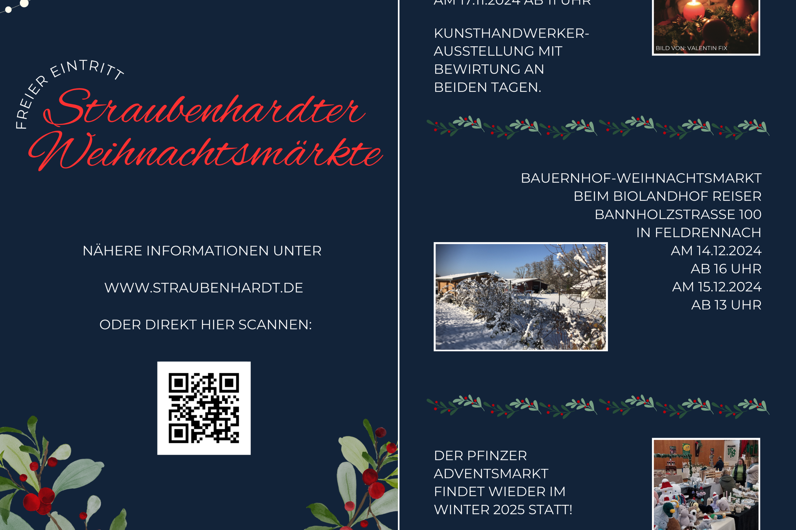 Der neue Flyer “Straubenhardter Weihnachtsmärkte“