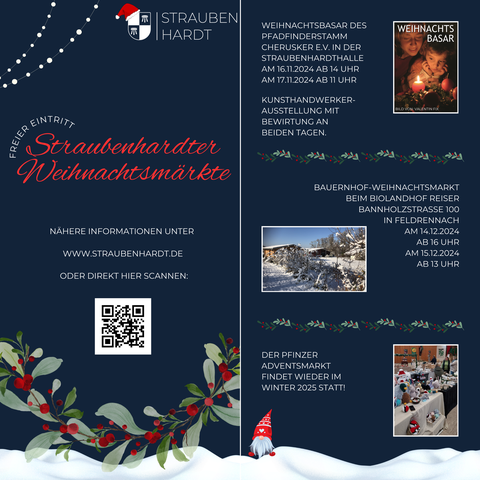 Der neue Flyer “Straubenhardter Weihnachtsmärkte“