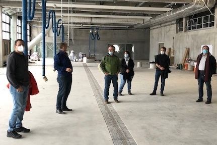 An unterschiedlichen Tagen besuchten die Gemeinderät*innen die Baustelle. Fotos: Gemeinde