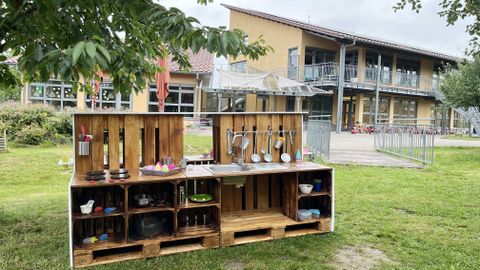 die neue Matschkühe in der Kita Abenteuerland