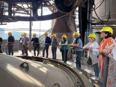 Besuch in der Völklinger Hütte, einem faszinierenden Weltkulturerbe, während der Exkursion ins Saarland