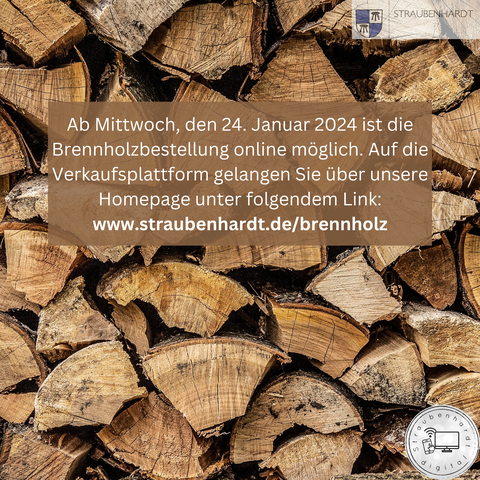Brennholzbestellungen ab 24. Januar online möglich.