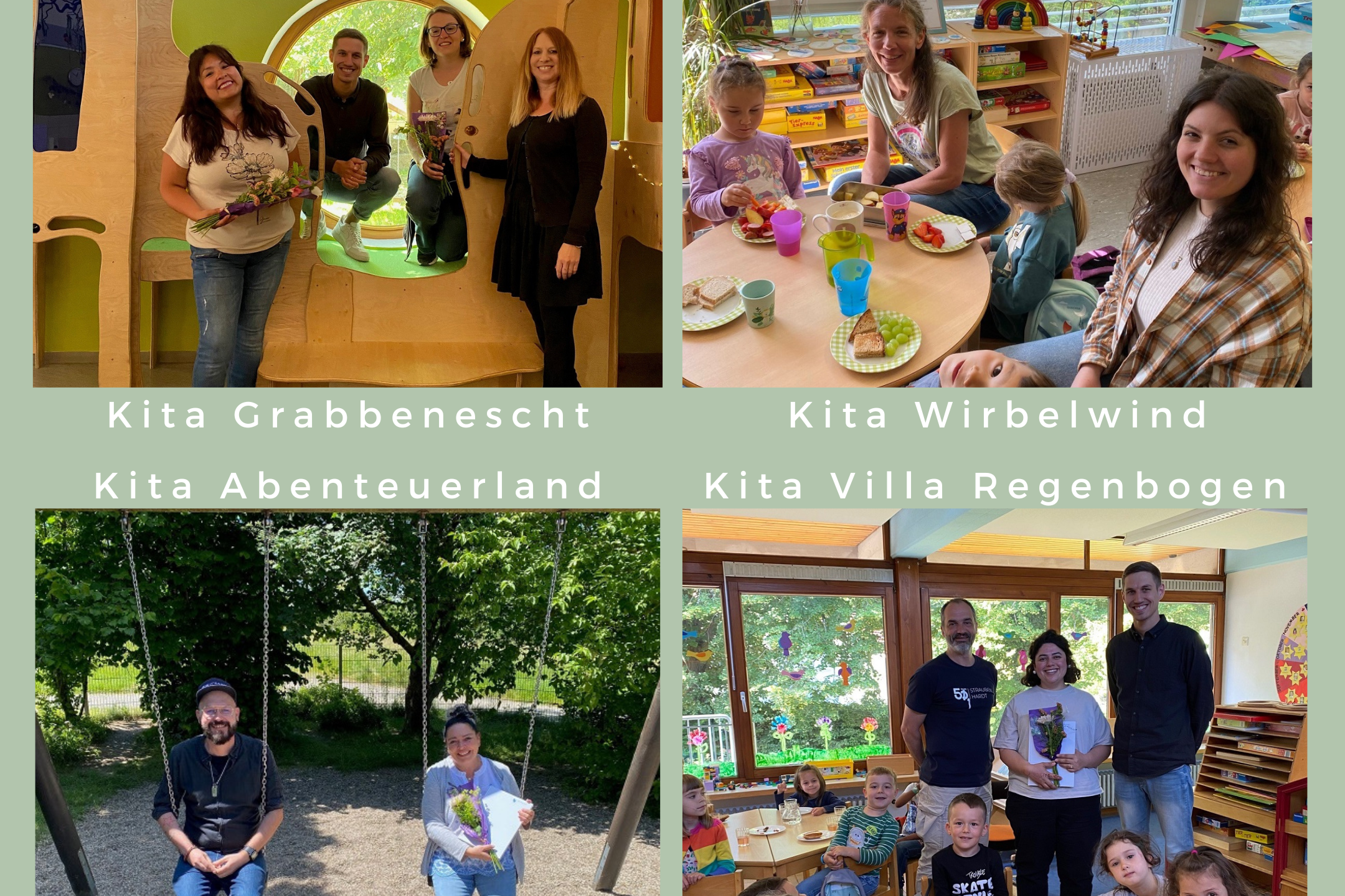 Gleich vier Kitas freuen sich über Neueinstellungen.