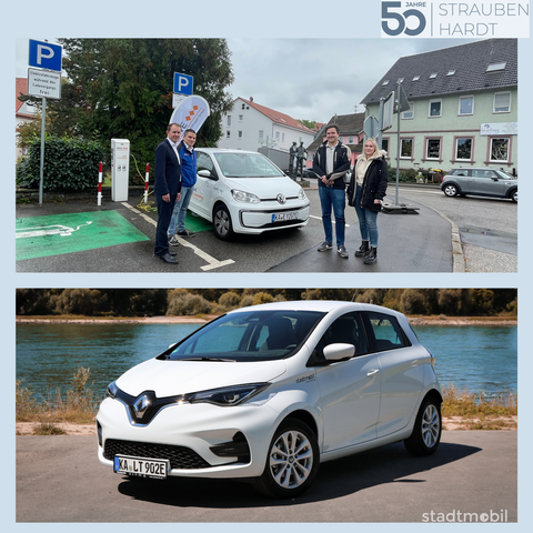 Buchbar ab sofort sind in Schwann ein Renault Zoe und ein VW UP in Feldrennach.