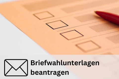 Absofort können die Briefwahlunterlagen online oder über das Bürgerbüro beantragt werden.