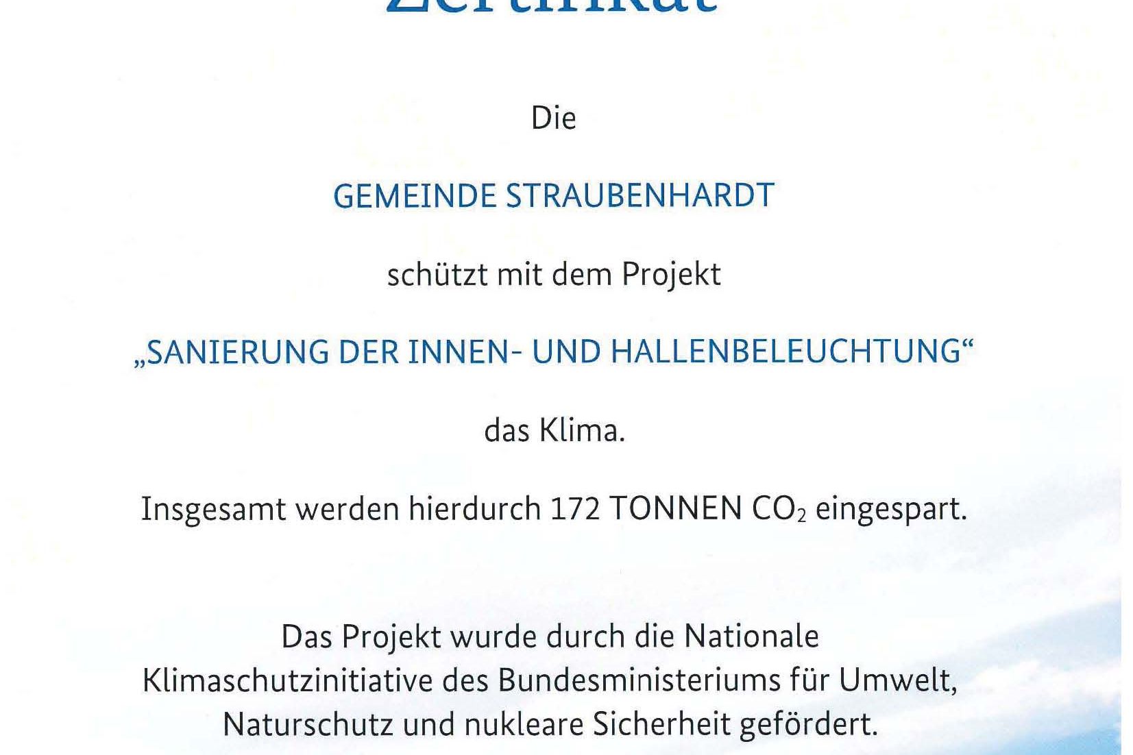 Zertifikat des Bundesministeriums für Umwelt, Naturschutz und nukleare Sicherheit