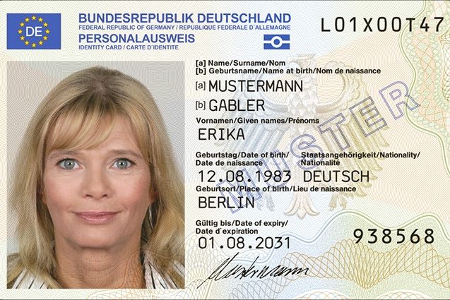 Beispielfoto Personalausweis