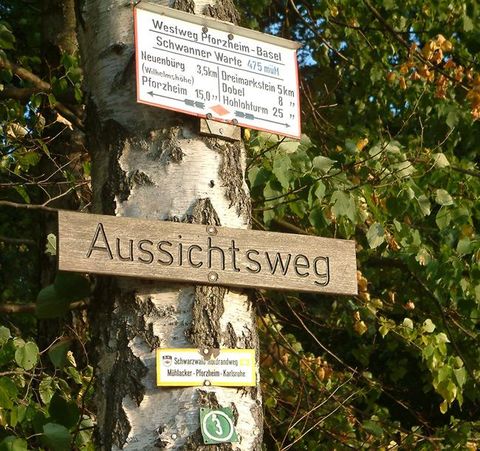 Der Westweg auf Höhe der Schwanner Warte
