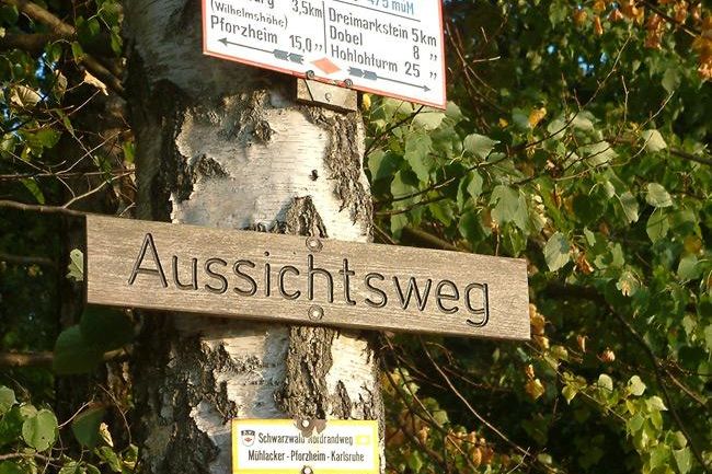 Der Westweg auf Höhe der Schwanner Warte